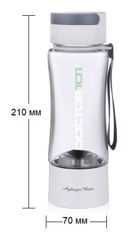 Генератор водневої води Doctor-101 Hanka на 380 мл з інгалятором та DuPont американською мембраною. Воднева пляшка з потужним акумулятором. Переоцінка YQ10269w-sale фото