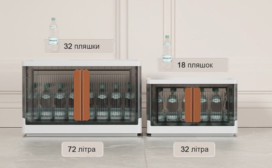Модульна пересувна шафа ПВХ на 96 л. Збірна пластикова шафа-органайзер із 3 ящиків для зберігання речей shafa фото