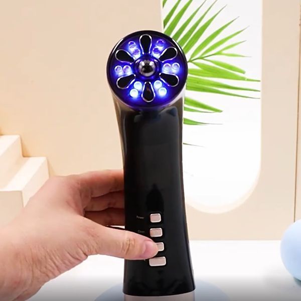 Микротоковый массажер для лица Doctor-101 + RF лифтинг + EMS + светотерапия для лифтинга и омоложения кожи BP-1868 фото
